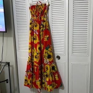 Sunflower Red Maxi Dress